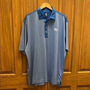 FootJoy Blue Polo Shirt 12 Oaks Classic Design Short Sleeves size 2XL
